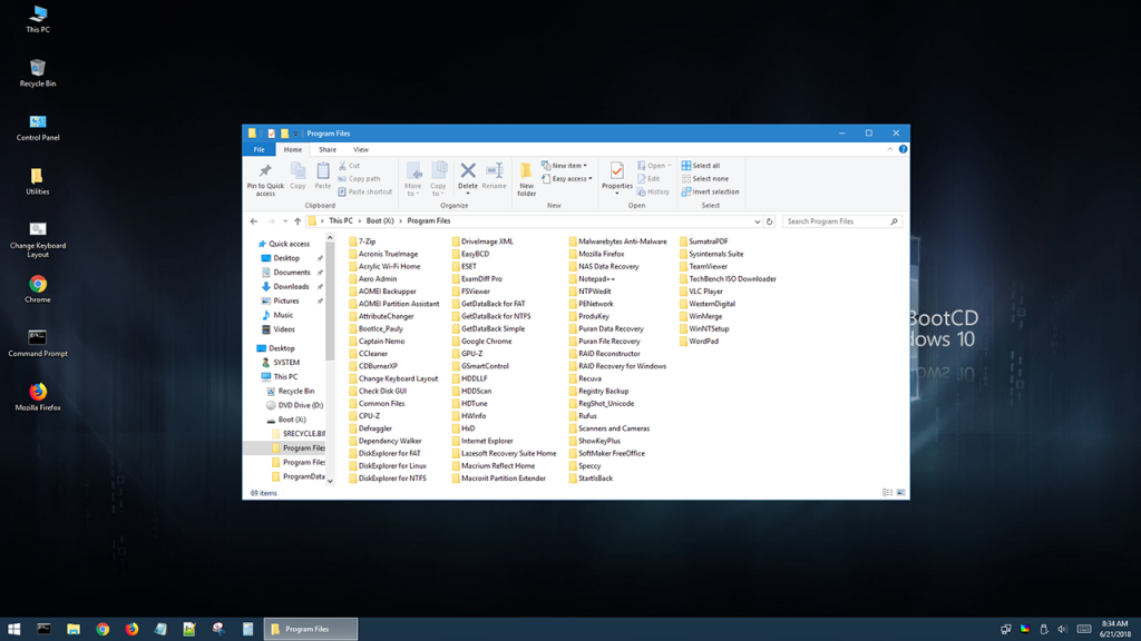 Windows Program Listesi - Hiren Boot CD - Screenshots